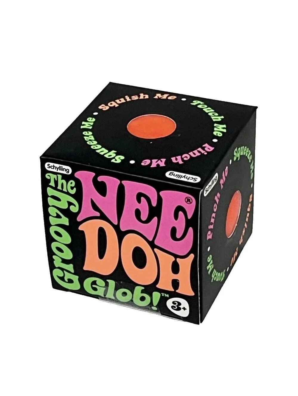 NeeDoh Groovy Glob Orange Squeezable Stress Ball Fidget NEW